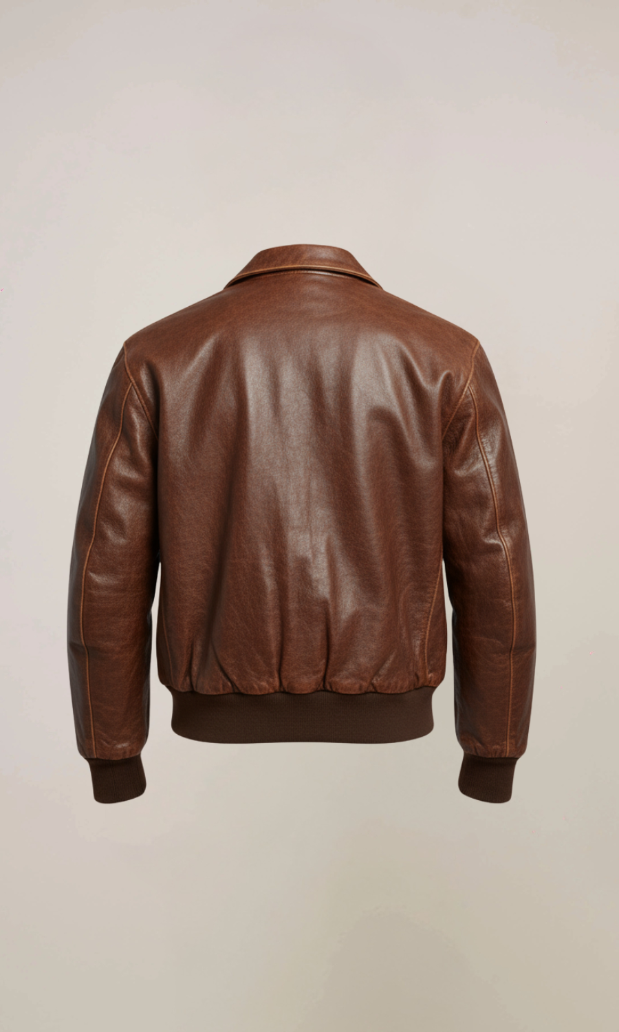 Aviator A2 Distressed Brown Cowhide Leather Bomber Jacket