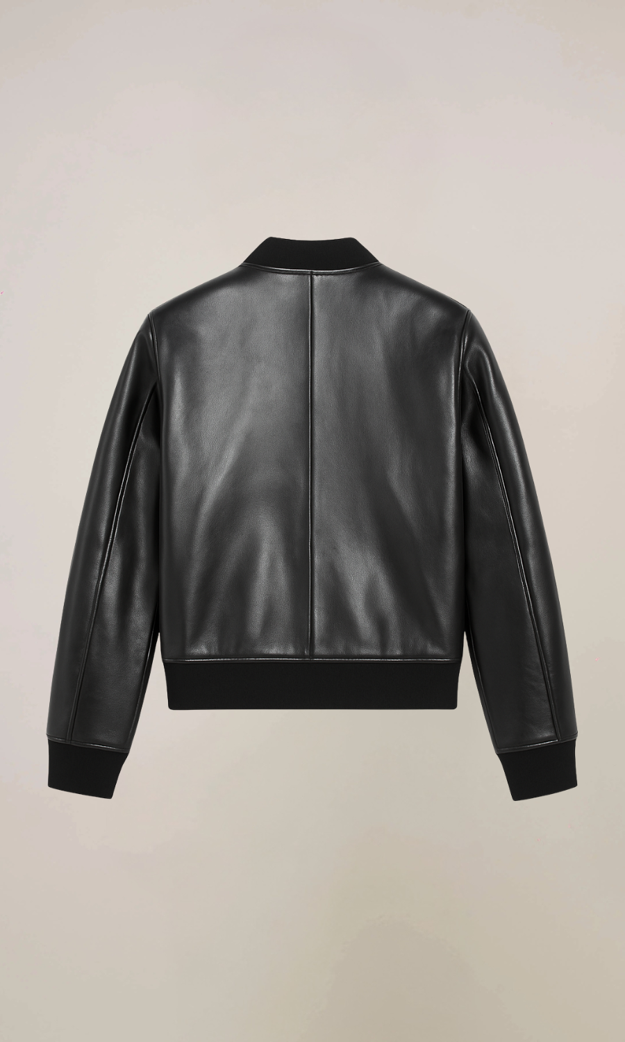 Men’s Black MA-1 Bomber Leather Jacket