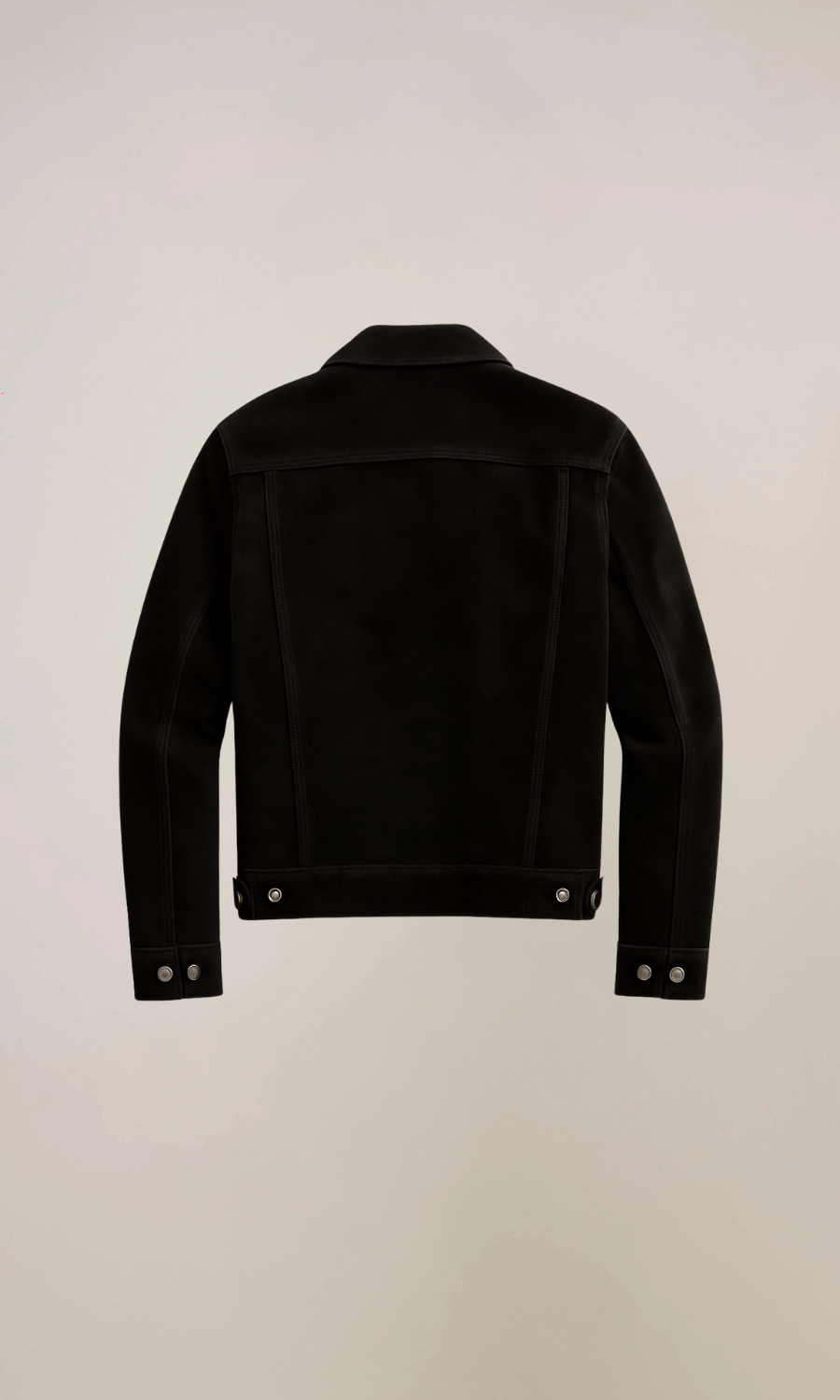 Men’s Black Suede Trucker Leather Jacket