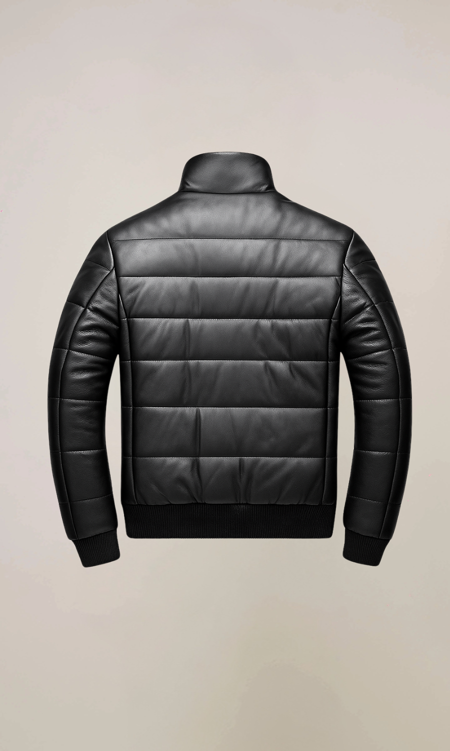 Men’s Puffer Sheepskin Leather Jacket