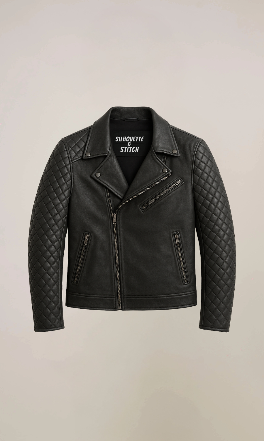 Men’s Stylish Cafe Racer Black Leather Jacket