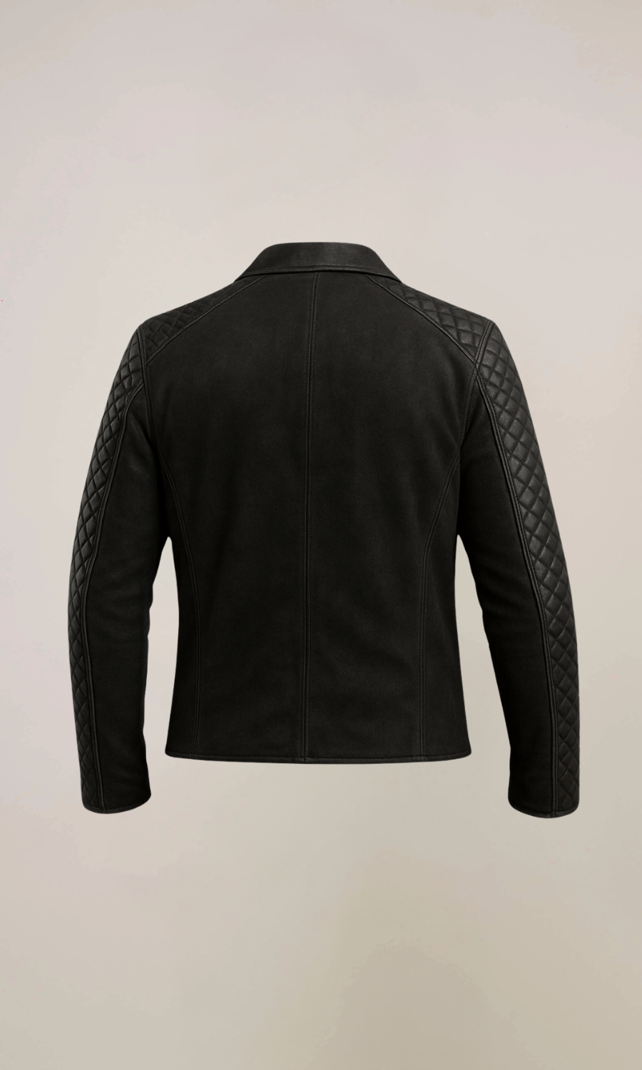 Men’s Stylish Cafe Racer Black Leather Jacket