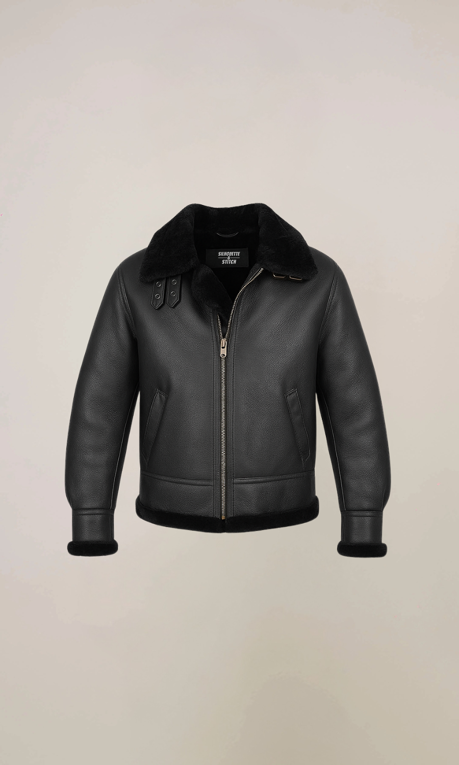 Black B3 Bomber Leather Jacket