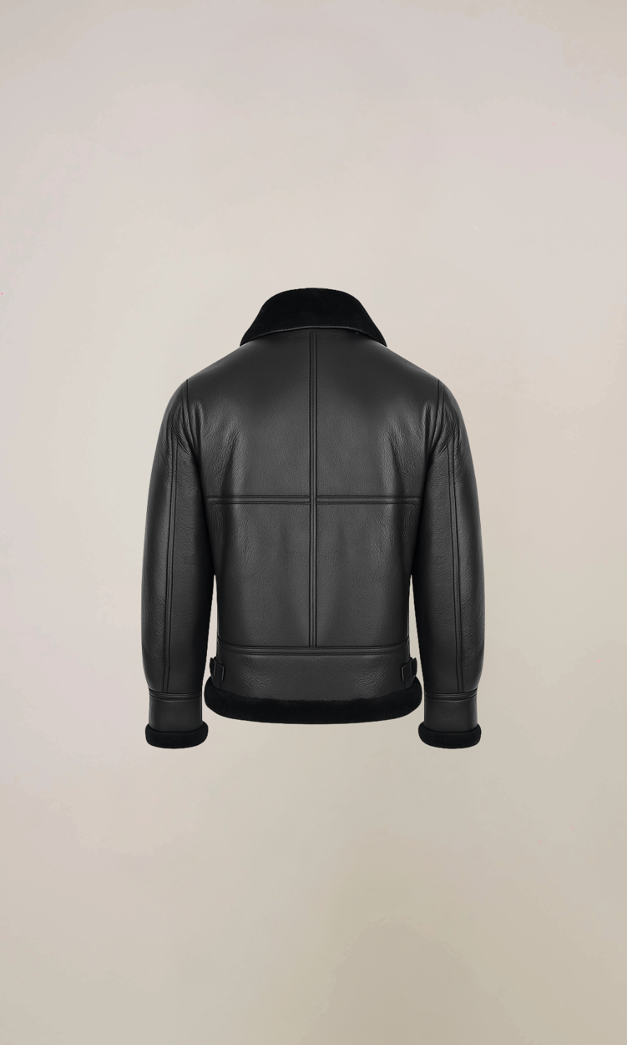 Black B3 Bomber Leather Jacket