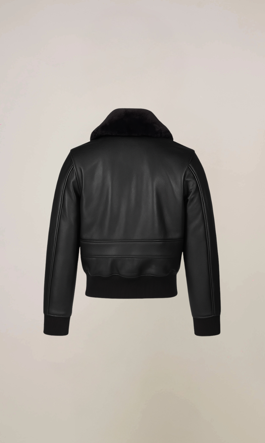 Black Cowhide G-1 Bomber Leather Jacket