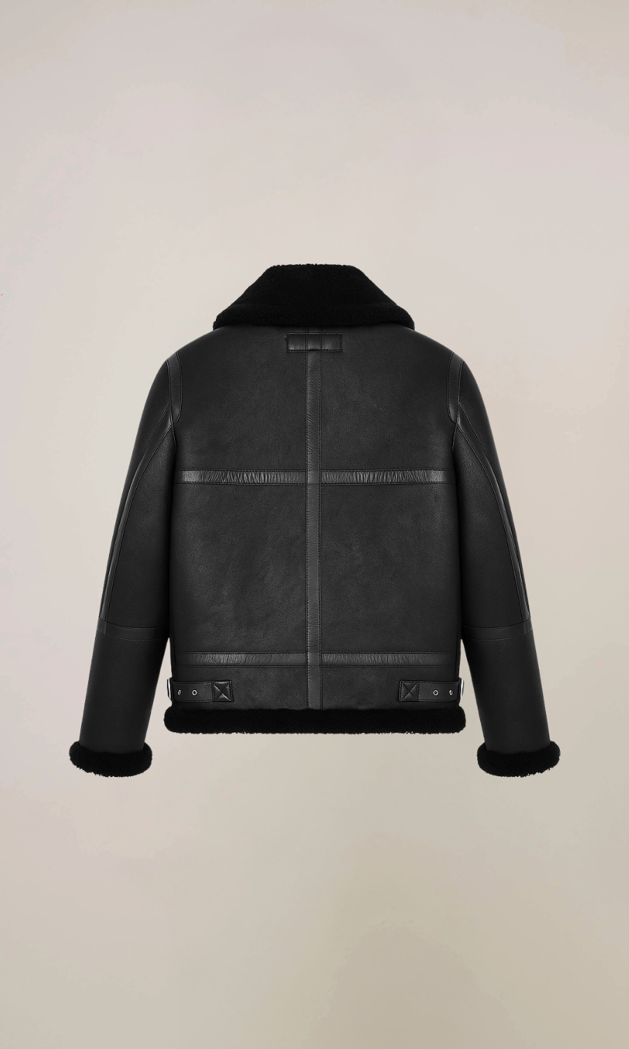 Men’s Black B3 Shearling Bomber Leather Jacket