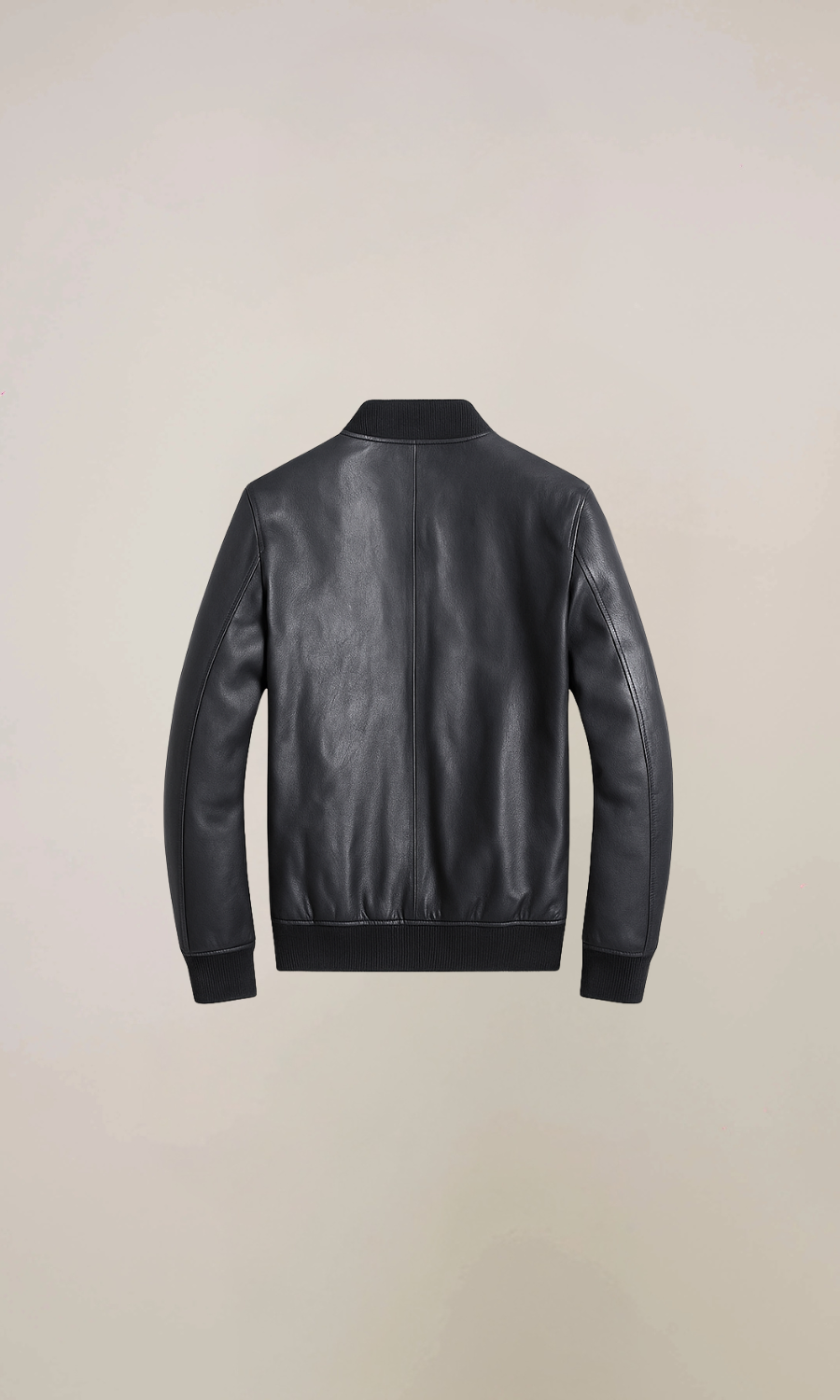 Men’s Black MA-1 Cowhide Bomber Leather Jacket