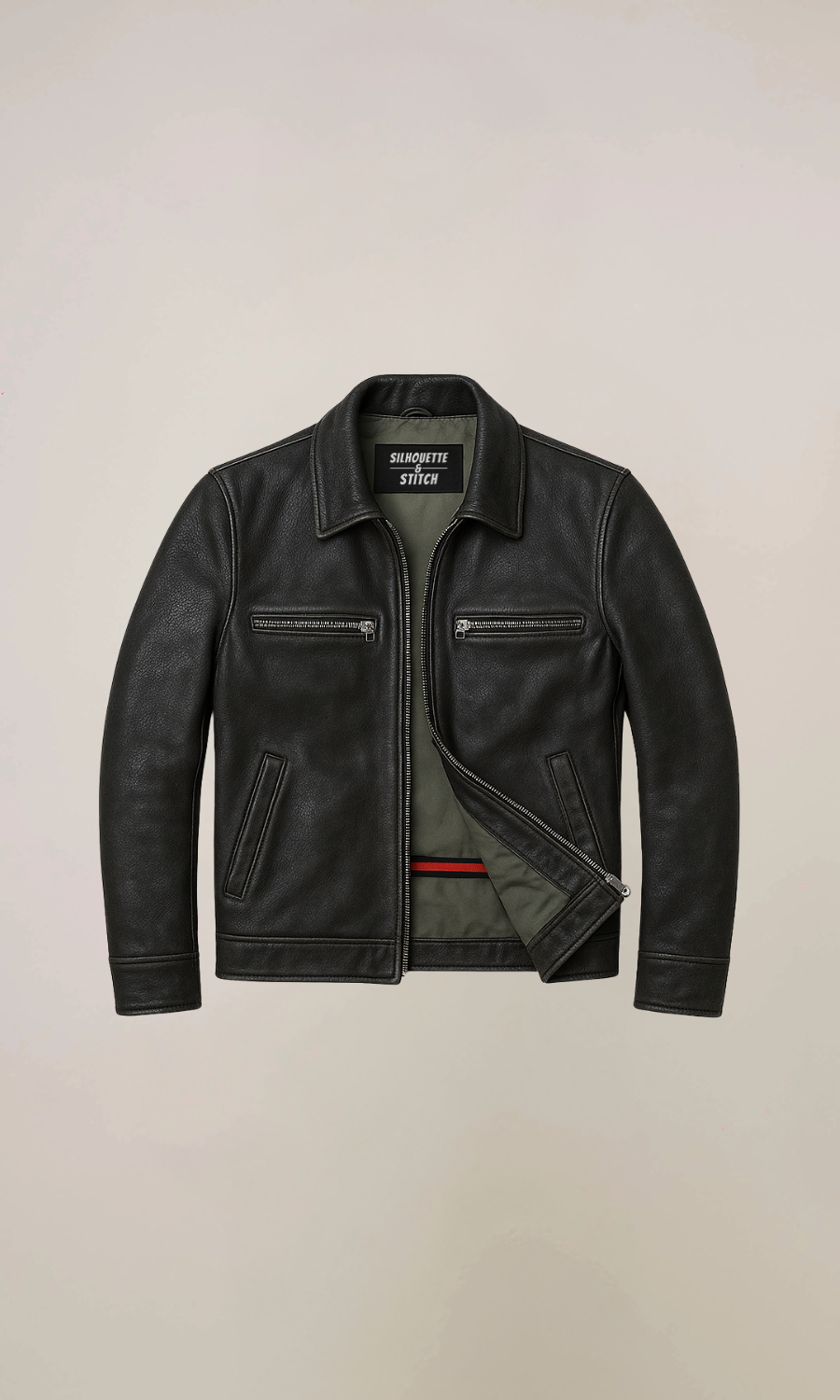 Men’s Black Vintage Cowhide Leather Jacket