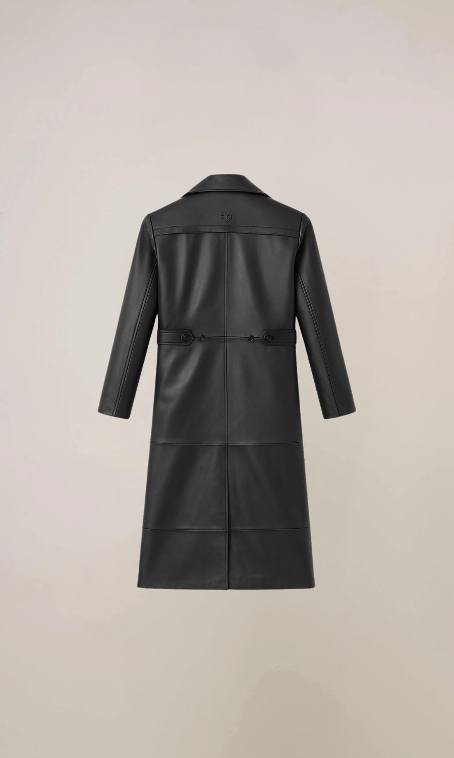 Men’s Black Leather Duster Coat