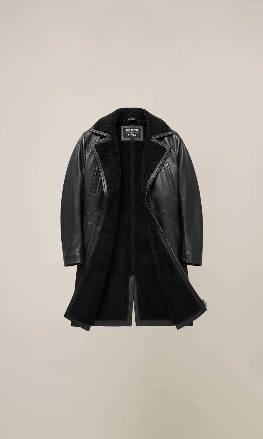 Men's Black Blade Leather Duster