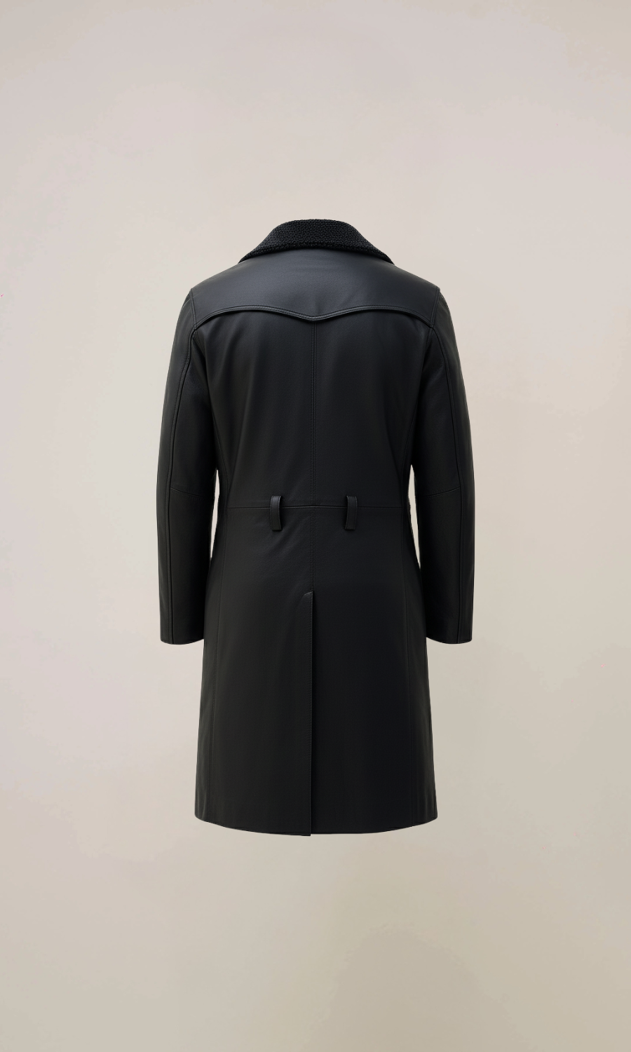 Men's Black Blade Leather Duster