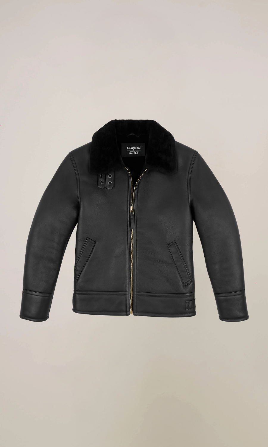 Black B3 Aviator Bomber Leather Jacket