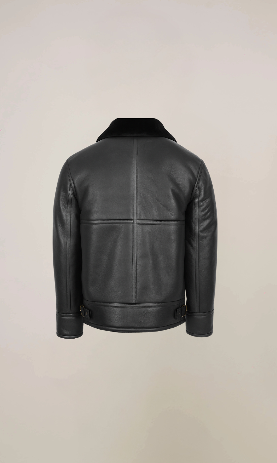 Black B3 Aviator Bomber Leather Jacket