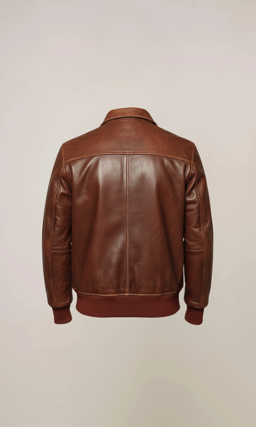 Men’s Brown Vintage Motorcycle Bomber Leather Jacket