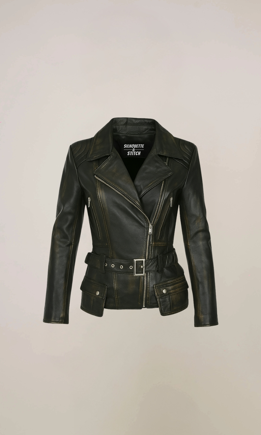 Women's Vintage Sheepskin Leather Jacket