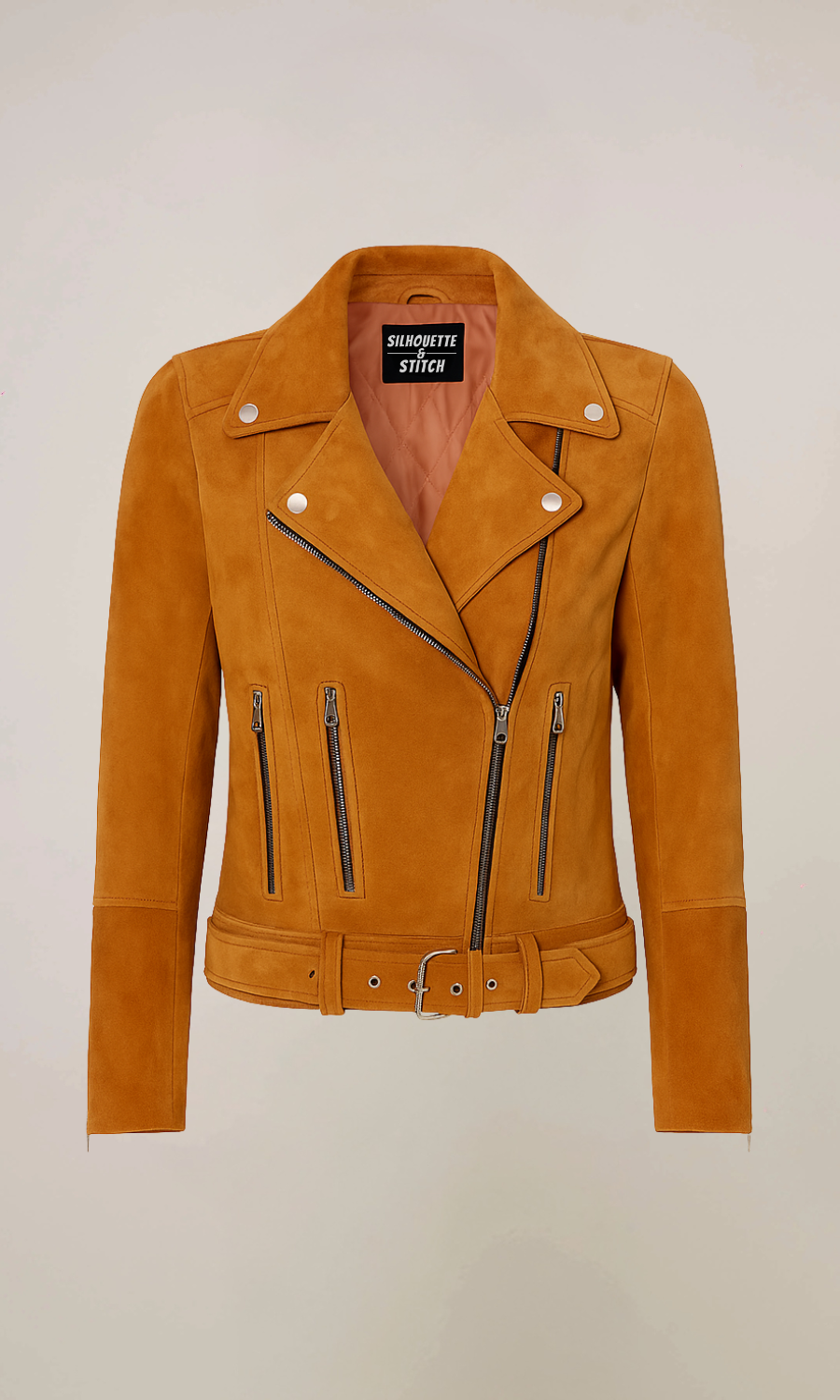 Women’s Brown Suede Moto Jacket