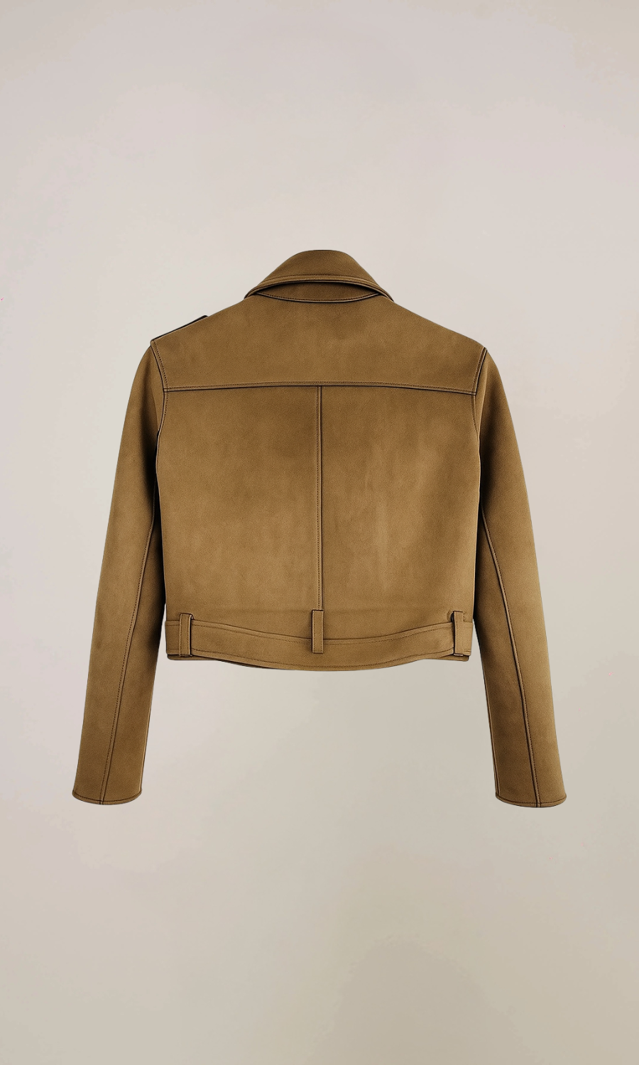 Women’s Mocha Brown Zip Suede Leather Jacket