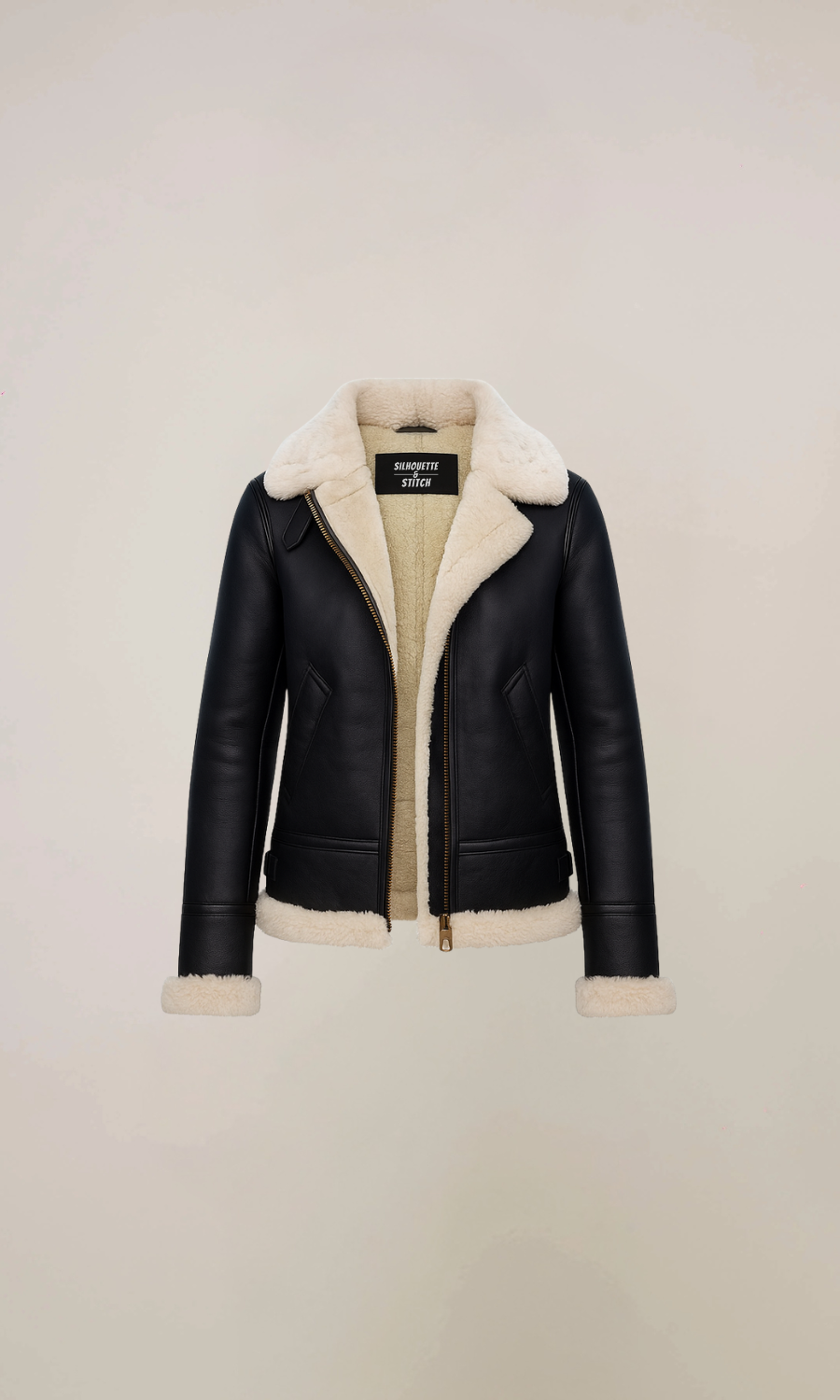 Women's Sheepskin Aviator Leather Jacket