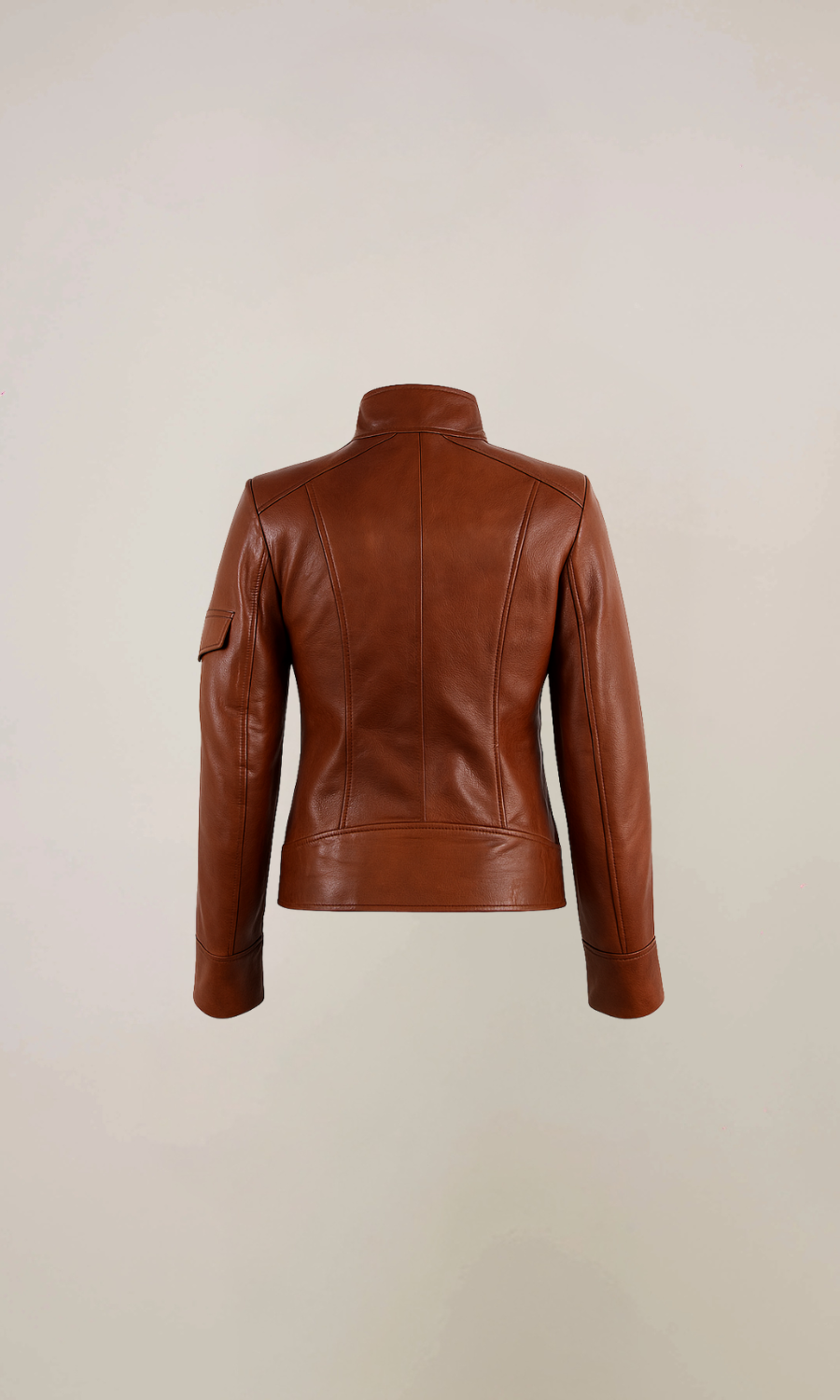 Women's Dark Wax Brown Sheepskin Leather Jacket
