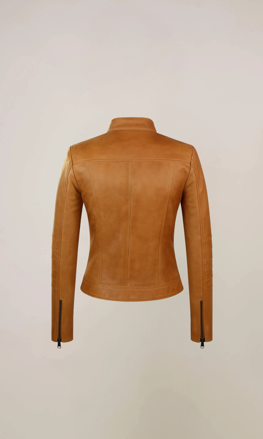 Women's Tan Brown Sheepskin Leather Jacket