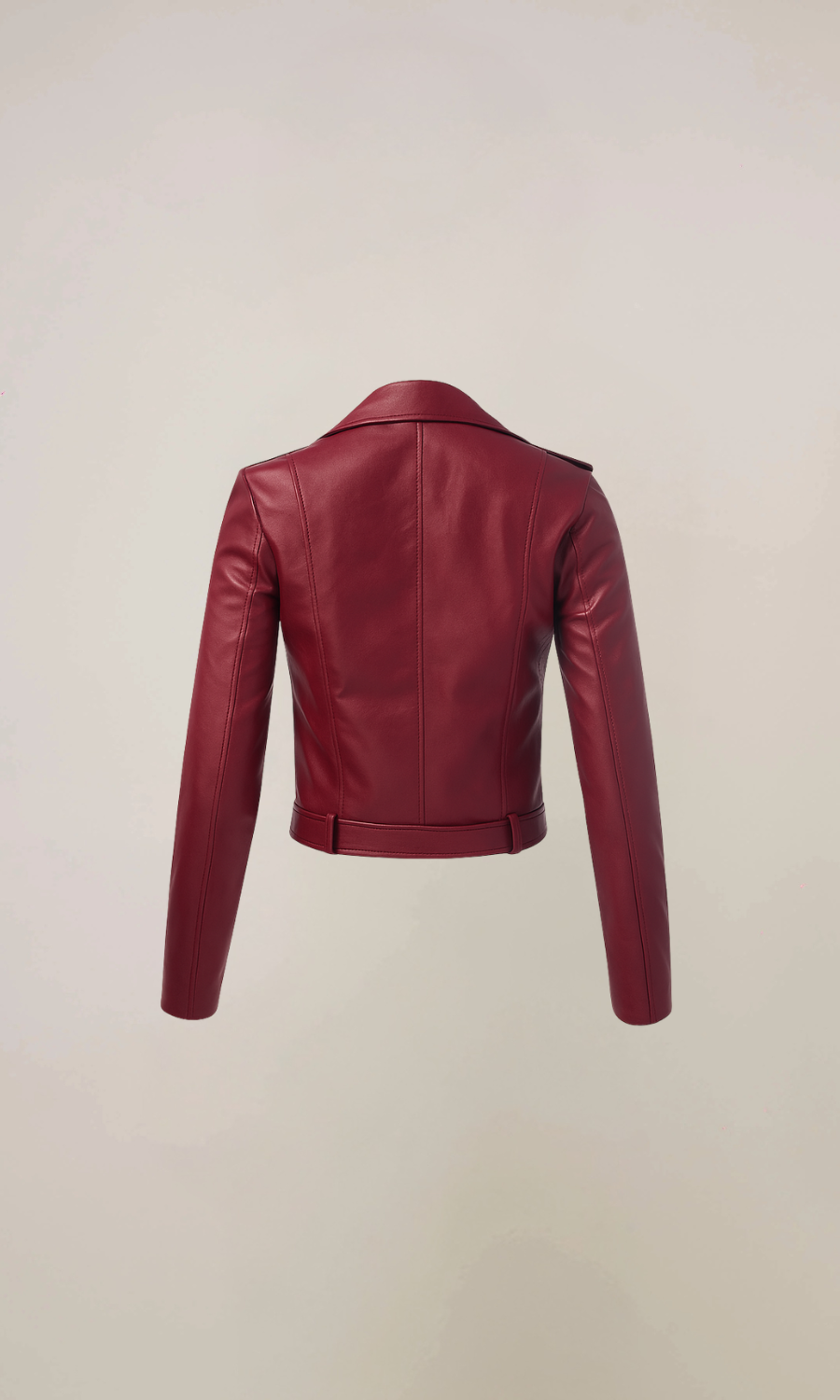Women’s Biker Maroon Leather Jacket