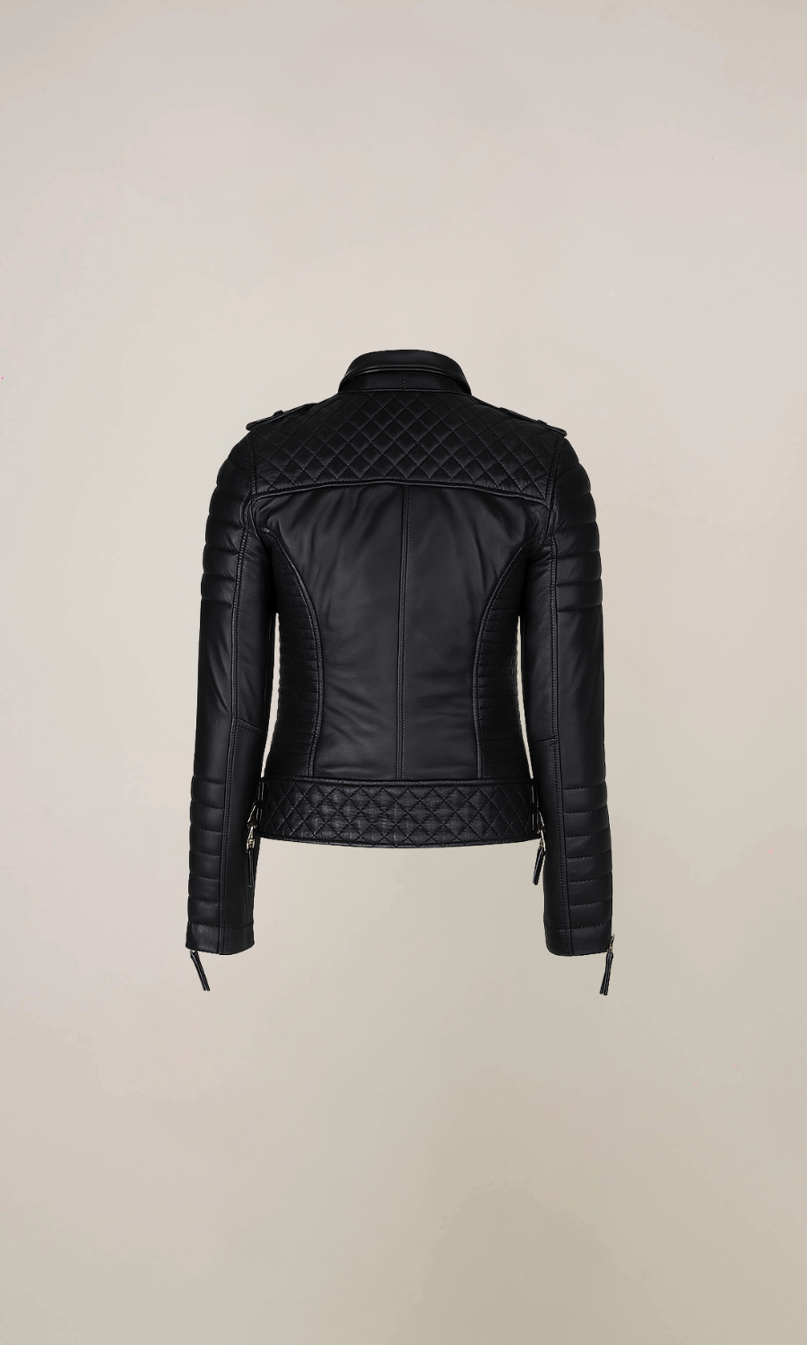 Women’s Lambskin Motorcycle Leather Bomber Jacket