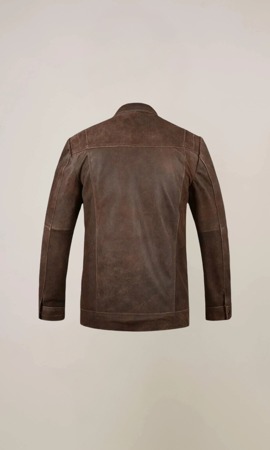 Men’s Brown Lambskin Biker Leather Jacket