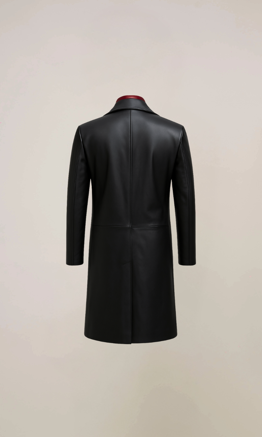 Men’s Black Cowhide Leather Coat