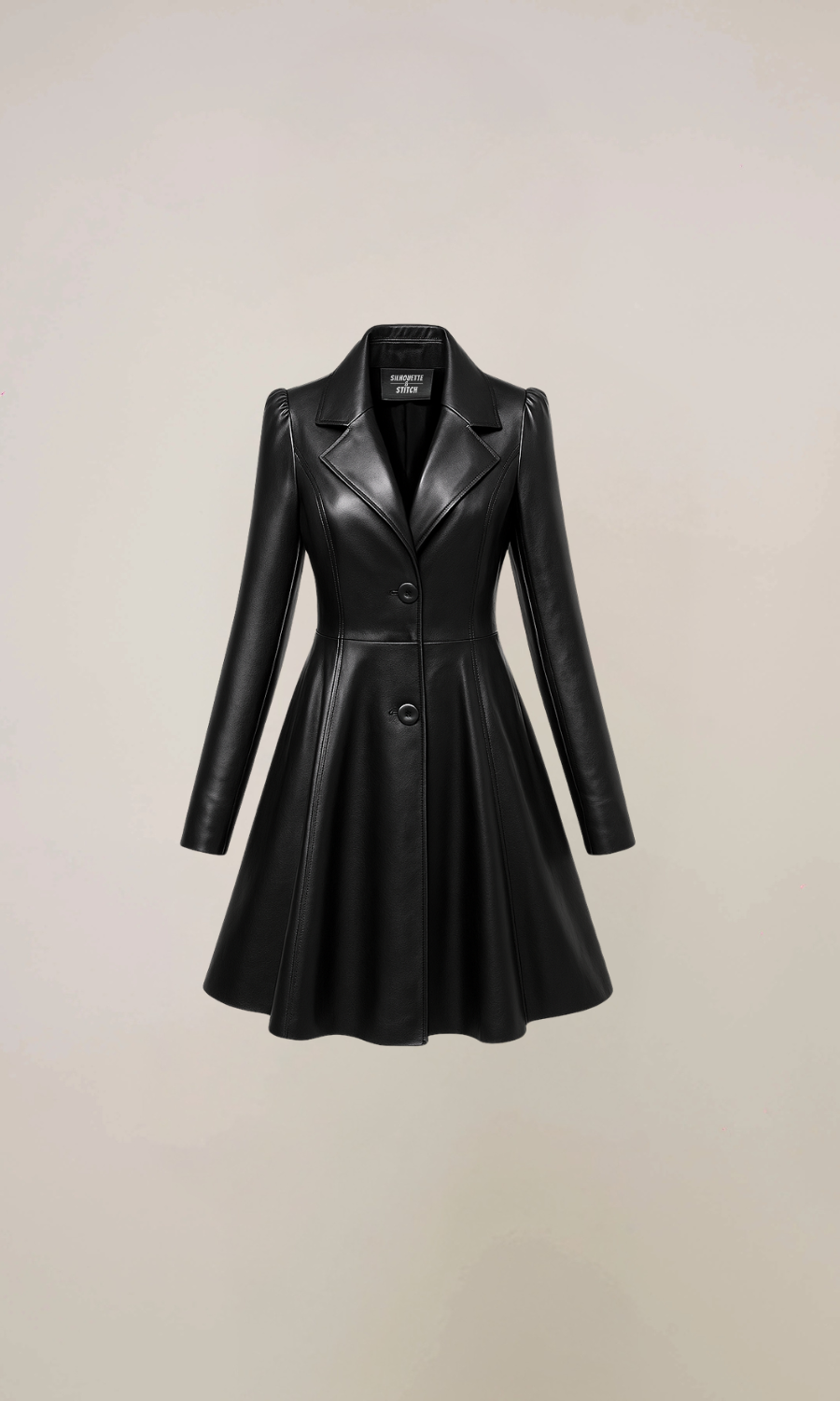 Women’s Black Leather Coat