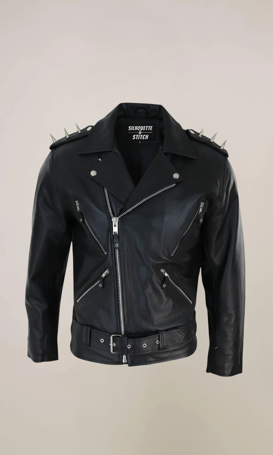 Men’s Spike Hide Original Cross Zip Leather Jacket