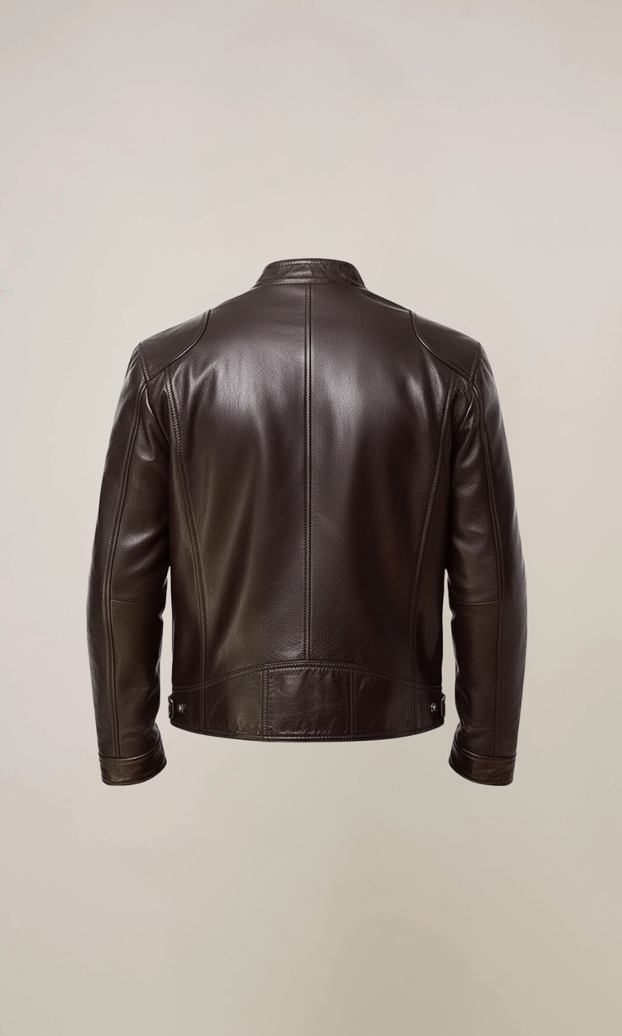 Men’s Brown Leather Bomber Jacket