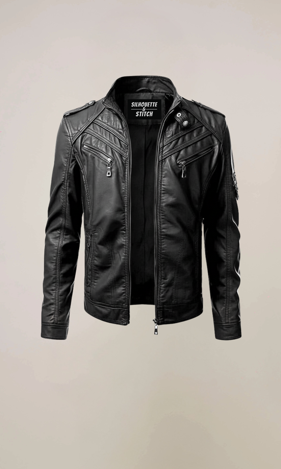 Men’s Biker Sheepskin Leather Jacket