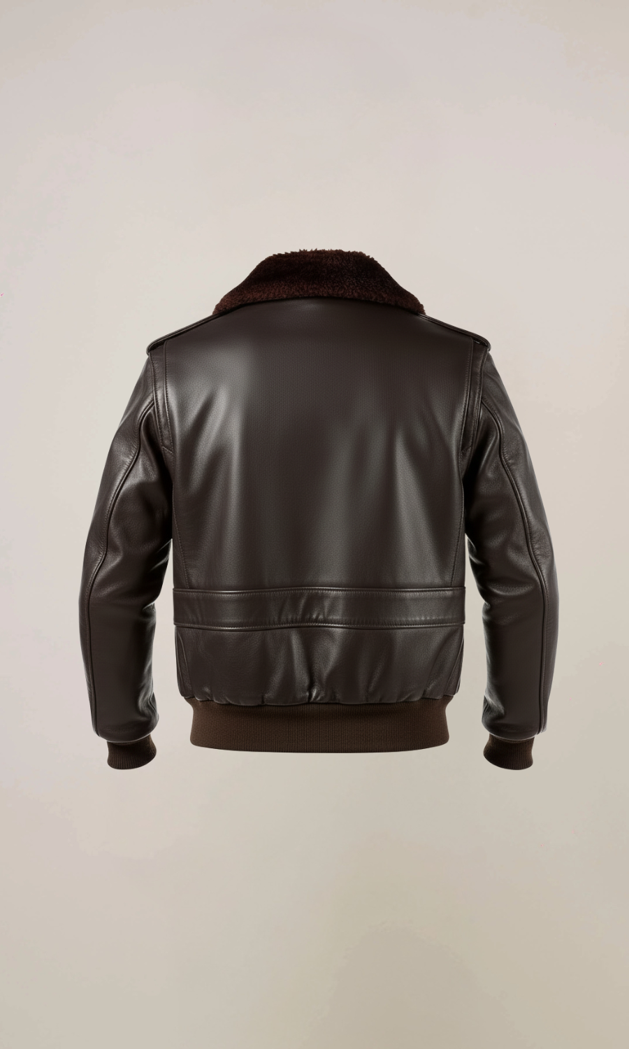 G1 Navy Bomber Leather Fur Jacket