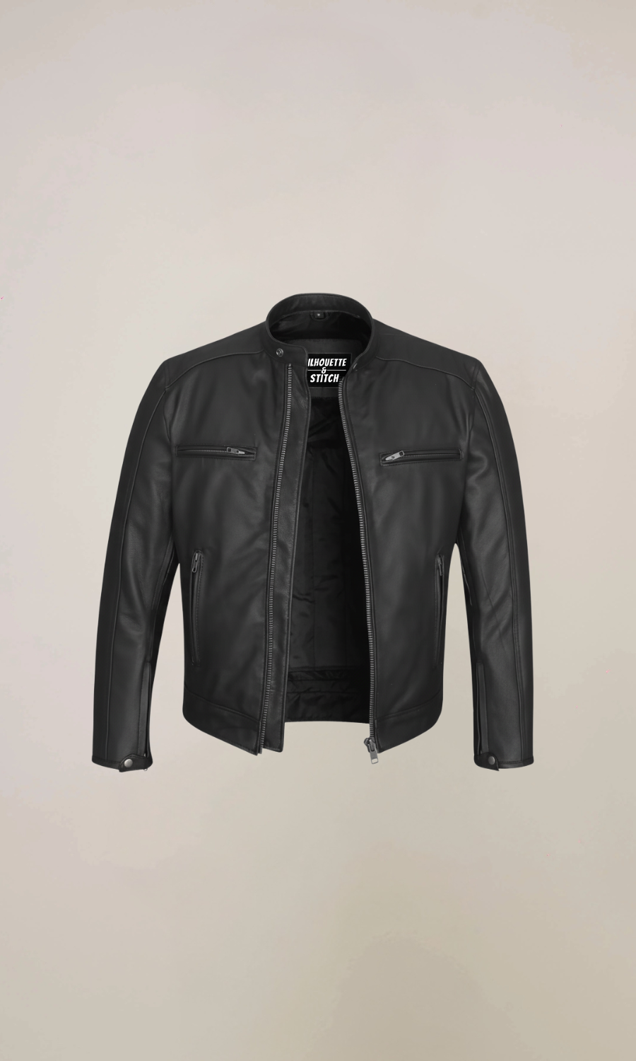 Men’s Black Motorcycle Leather Jacket