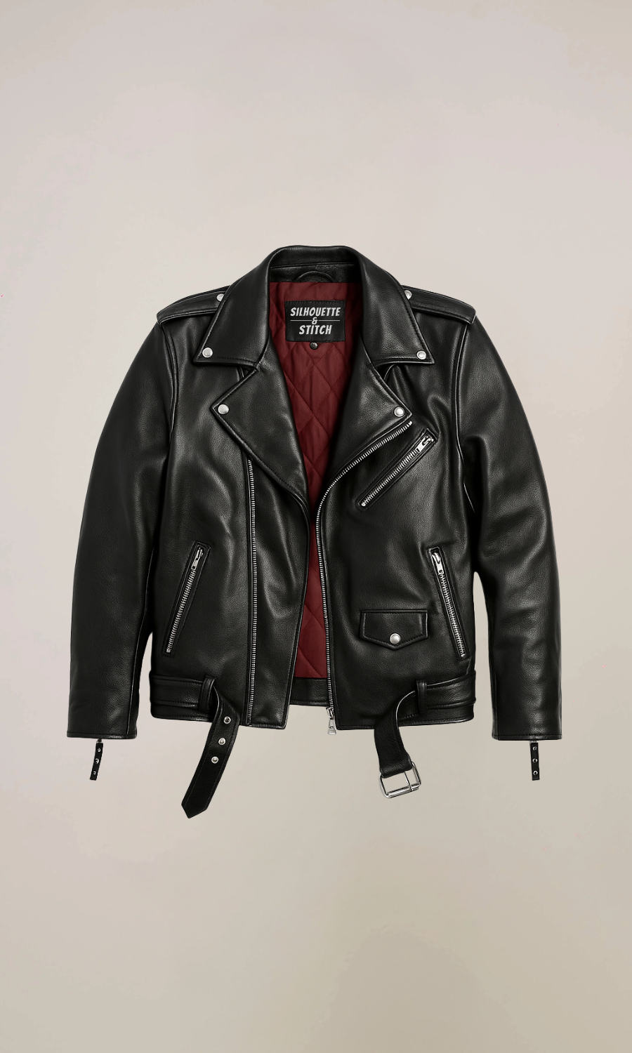 Men’s Black Double Rider Vintage Moto Leather Jacket