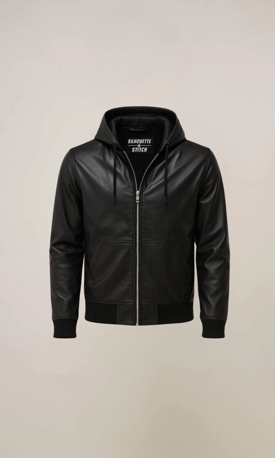 Men’s Hooded Lambskin Leather Jacket