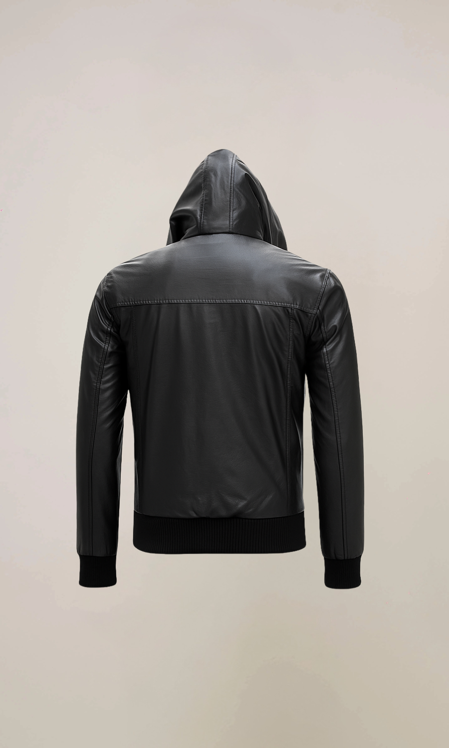 Men’s Hooded Lambskin Leather Jacket
