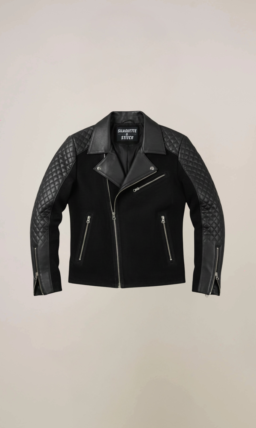 Men’s Stylish Cafe Racer Black Leather Jacket