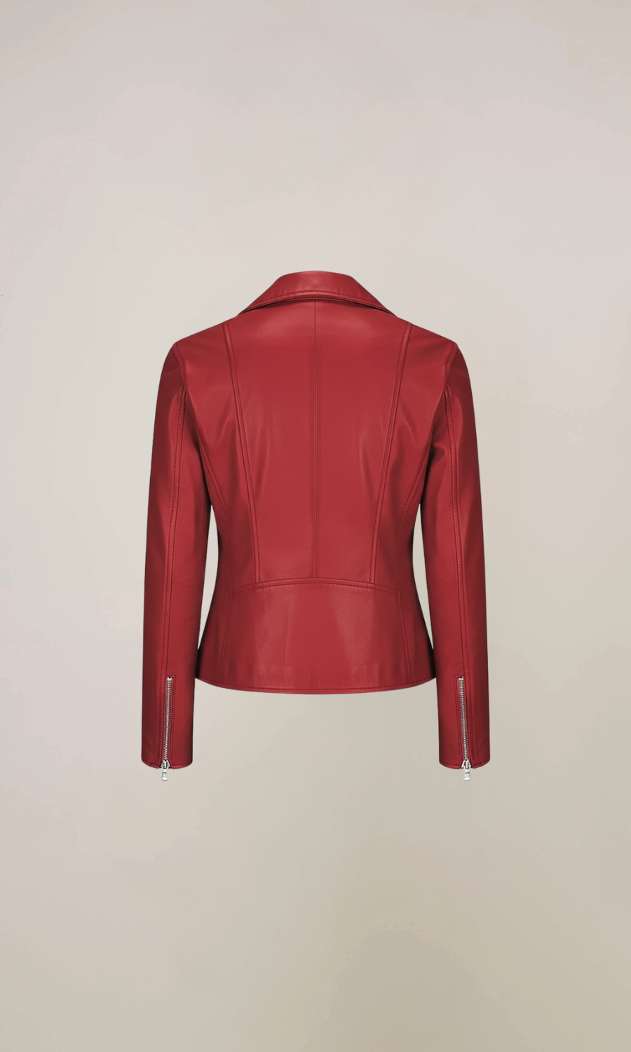 Women’s Red Motorcycle Leather Jacket