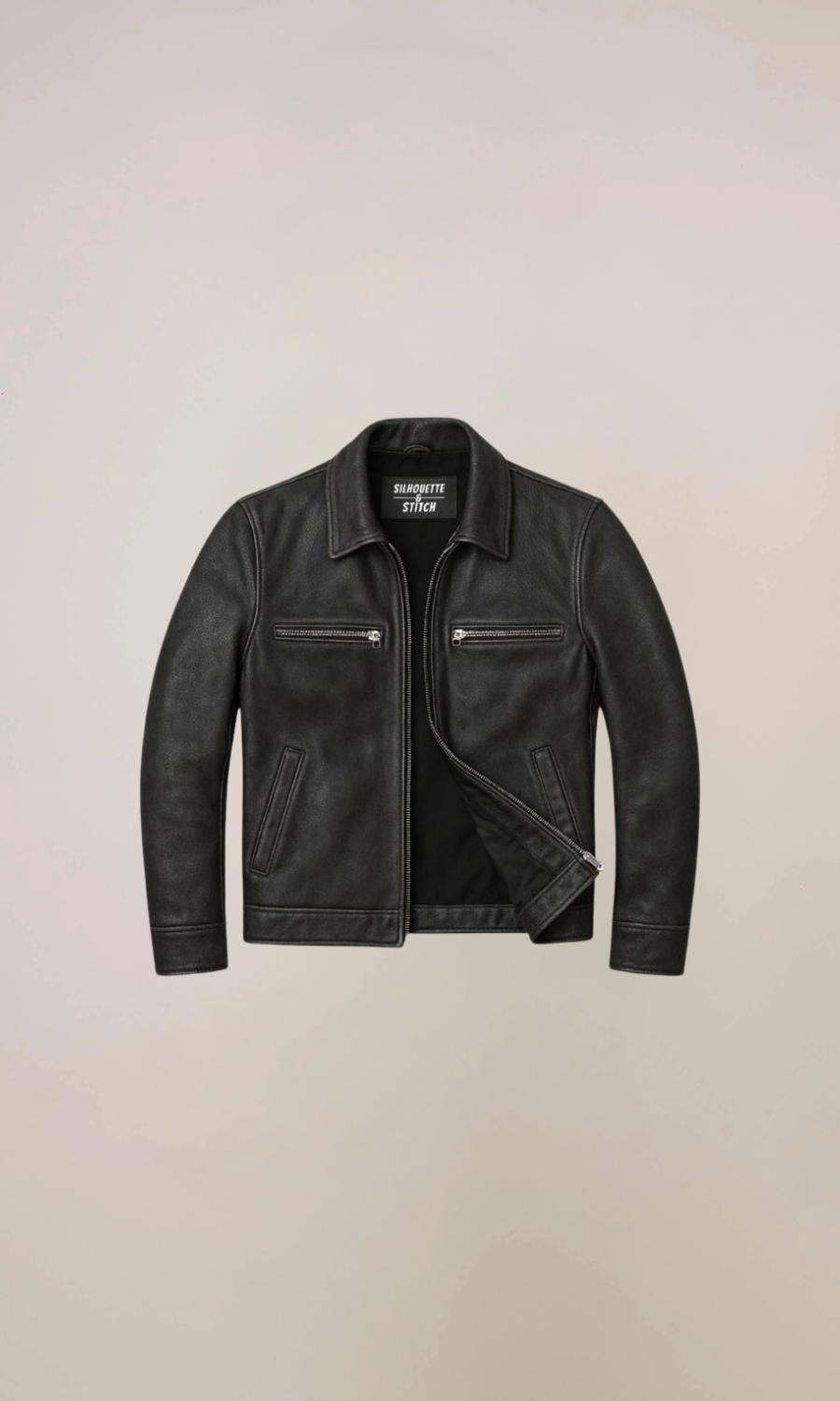 Men’s Black Vintage Cowhide Leather Jacket